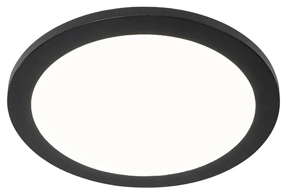 Stropné svietidlo čierne 30 cm vrátane LED 3-stupňový stmievač IP44 - Steve