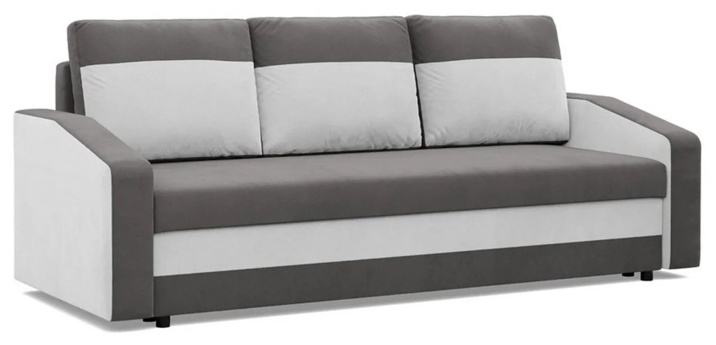 Veľká rozkladacia pohovka HEWLET MODEL 2 Čierna/zelená