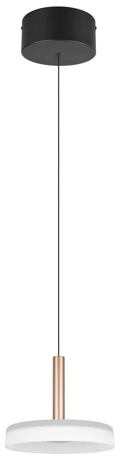 LED stmievateľné závesné svietidlo v čierno-bielo-zlatej farbe so skleneným tienidlom ø 22 cm Celeste – Trio