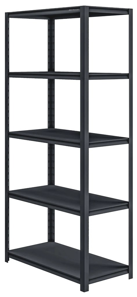 Kovový regál do garáže SAM, 900 x 1830 x 450 mm, antracitový