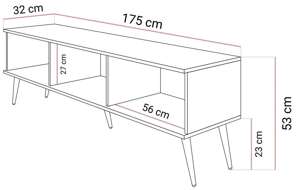 TV skrinka BOSTON III bežová 175cm