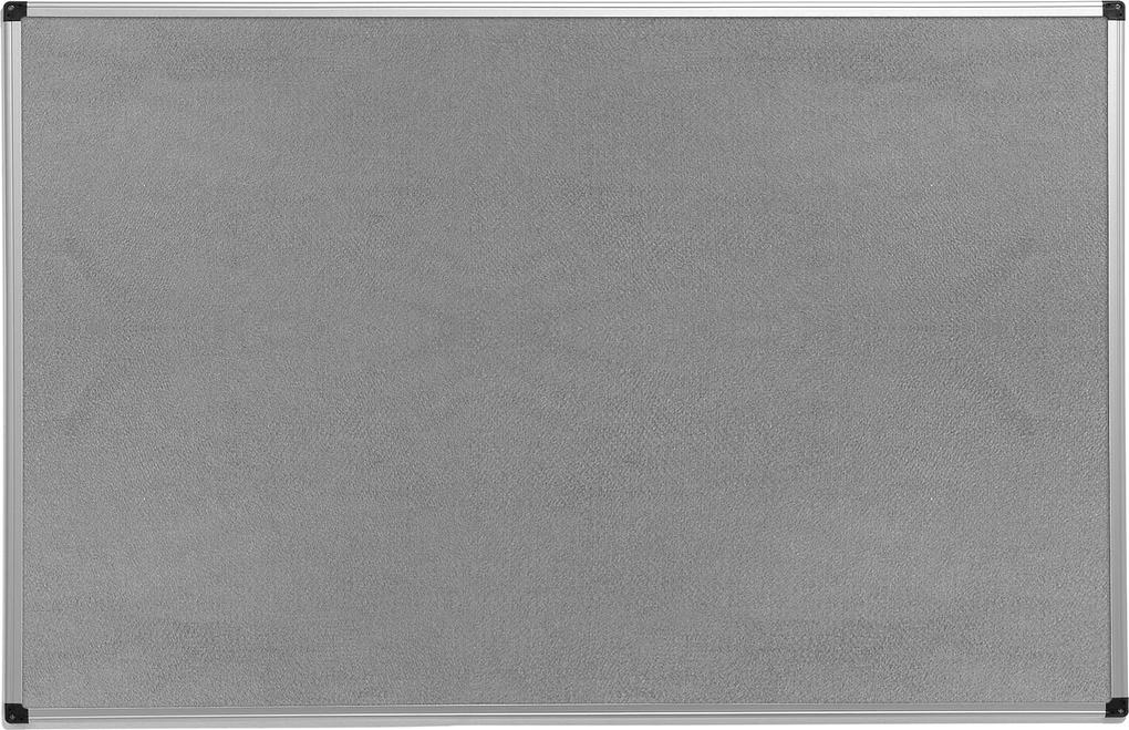 Nástenka s hliníkovým rámom Maria, 2000x1200 mm, šedá