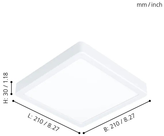Eglo 99237 - LED stropné svietidlo FUEVA 5 LED/16,5W/230V
