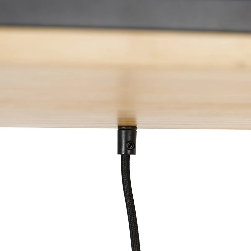 Inteligentné závesné svietidlo čierne s drevom vrátane 5 Wifi G95 - Shelf