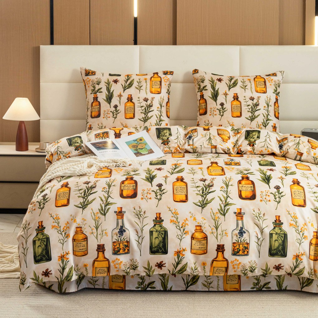 Obliečky z mikrovlákna APOTHECARY krémové Rozmer obliečky: 70 x 90 cm | 140 x 200 cm