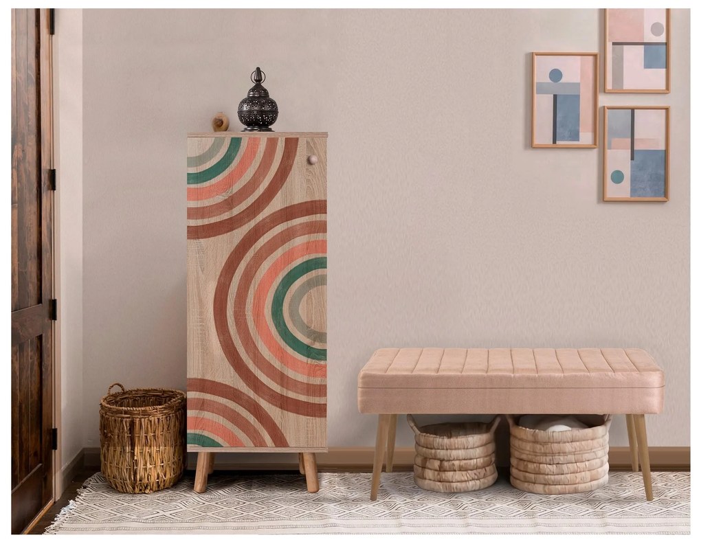 Predsieňová zostava Beside 34 (dub sonoma + kameň). Akcia -18%. Vlastná spoľahlivá doprava až k Vám domov. 1093999