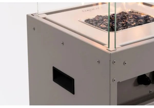 Planika Faro GAS - Vonkajší plynový krb 142x36 cm 8kW šedá + ochranný kryt