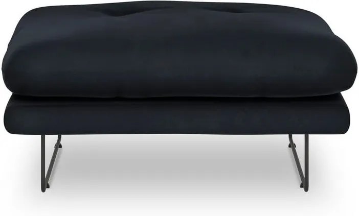 Tmavomodrý puf so zamatovým poťahom Windsor & Co Sofas Gravity