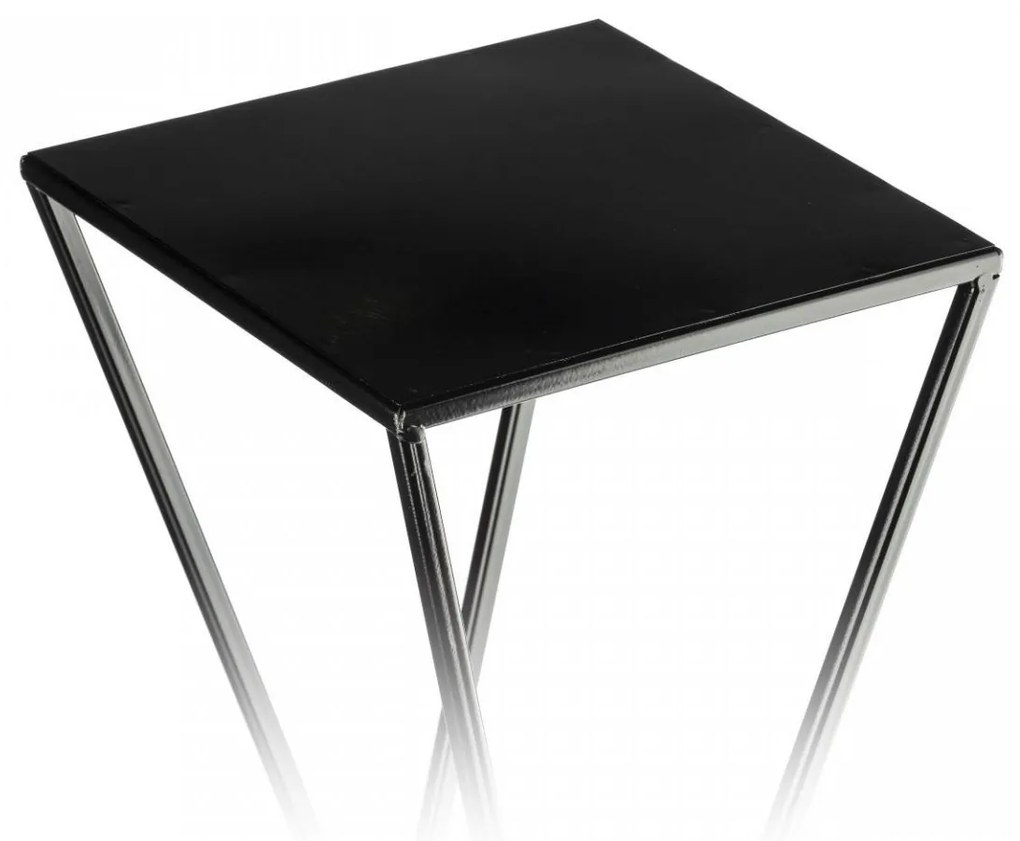 Stojan na kvetiny LOFT I čierny 70 cm