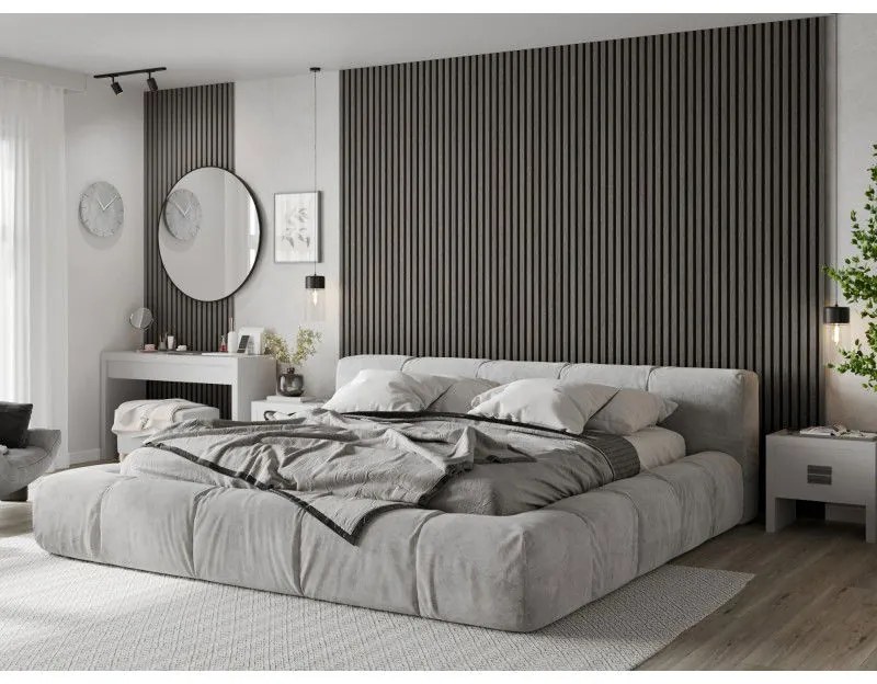 Mexen Lam-B, akustické stenové lamely 275 × 30 cm, HDF doska 4 mm, technická dyha, dub striebristý, S100-275307-3015-007