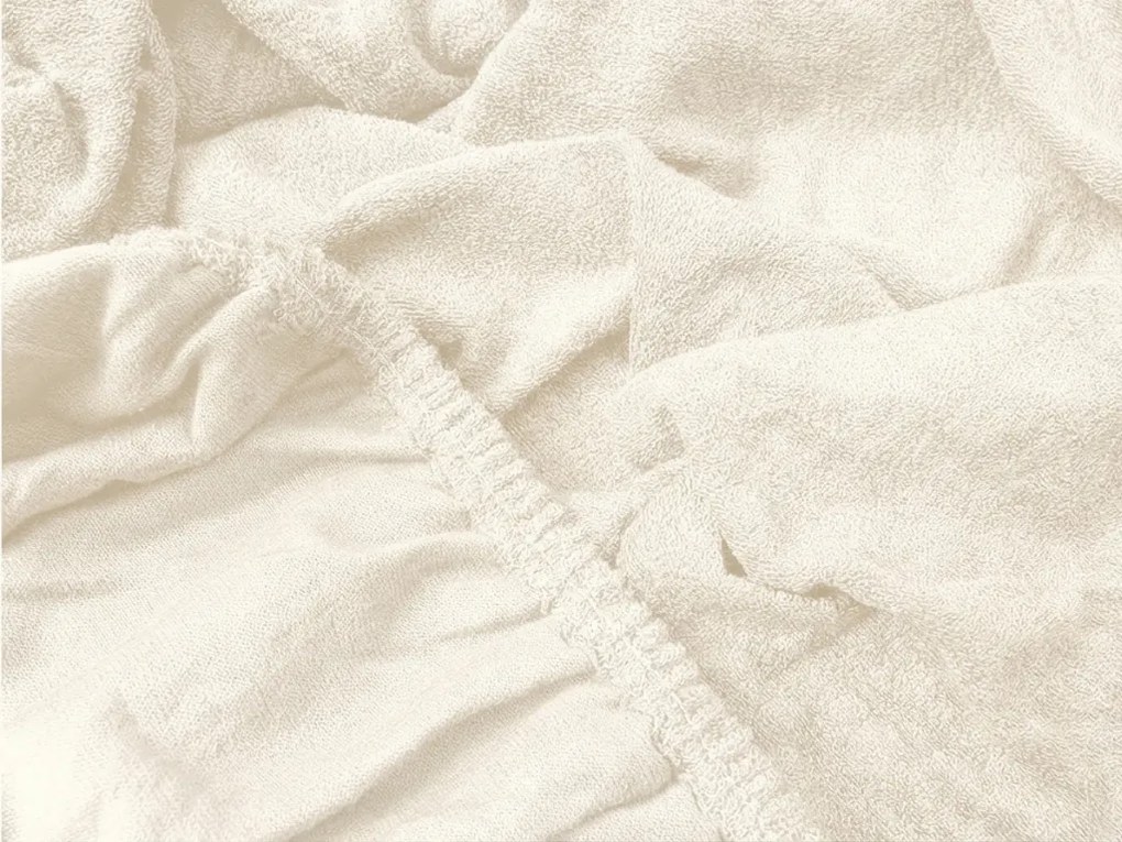 Froté plachta EXCLUSIVE svetlo krémová 180 x 200 cm