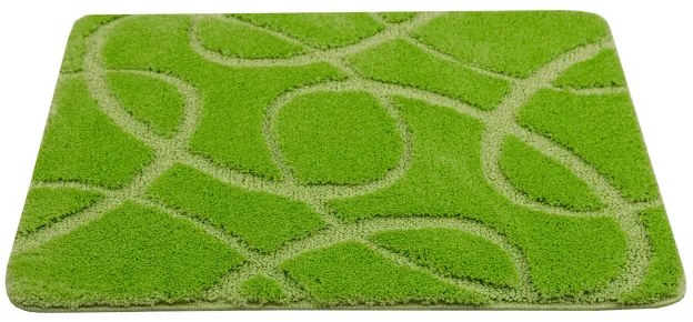 Kúpeľňový koberček Kobe Light Green svetlozelený, línie