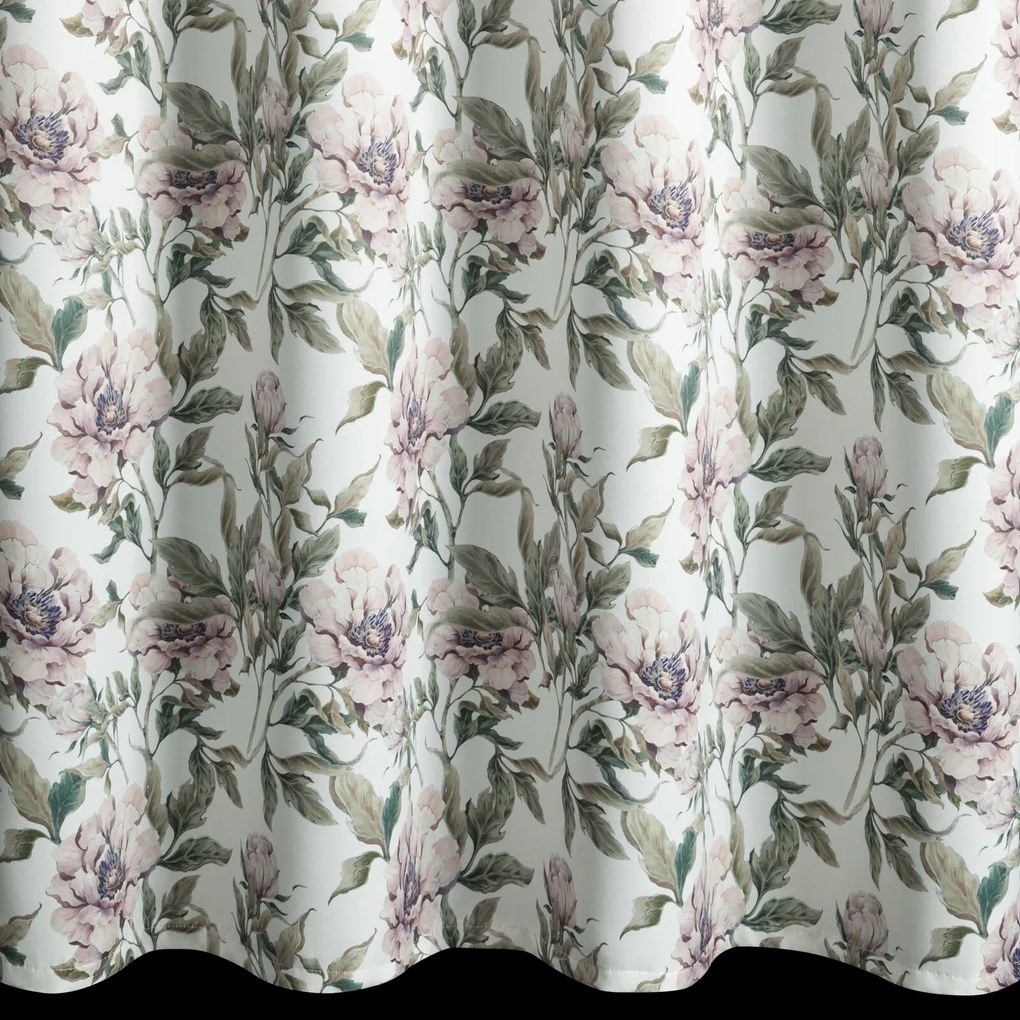 ZÁVES NA KRÚŽKOCH BEVERLY1 140X250 CM KVETY