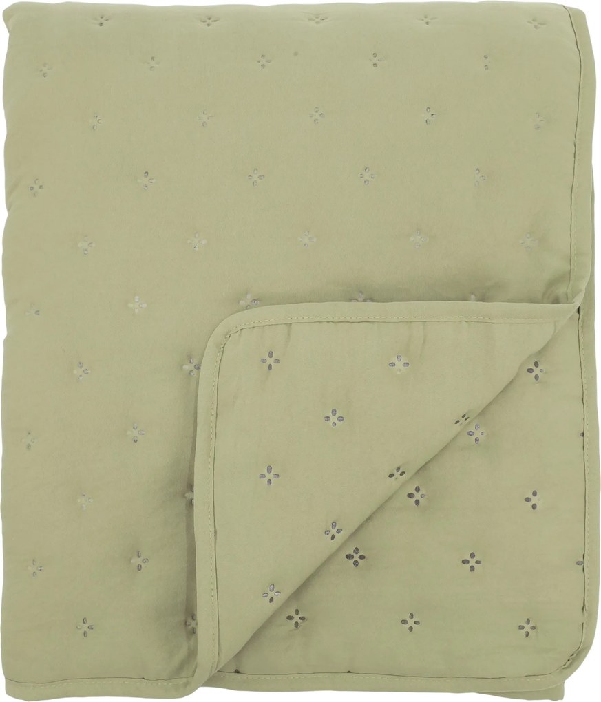 Mäkká zelená prešívaná deka / prehoz Aix Soft – 180*130 cm
