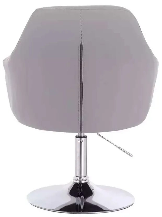 LuxuryForm DESIGN Kreslo ANDORA na striebornom tanieri - sivé