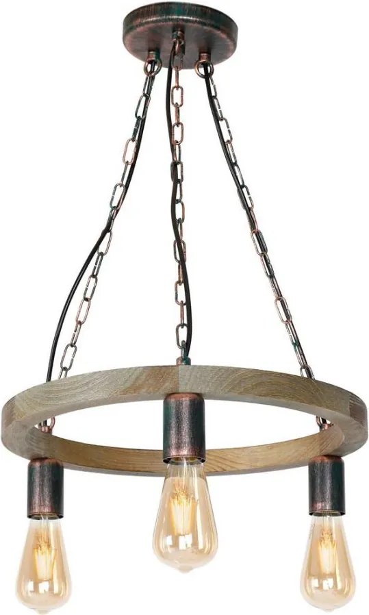 Luster na reťazi HAKON 3xE27/60W/230V