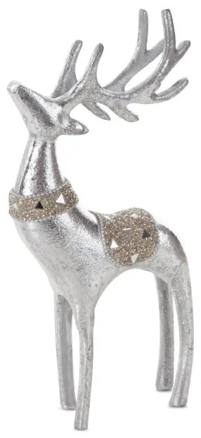 Vianočná dekorácia sob FIG 167 A strieborná