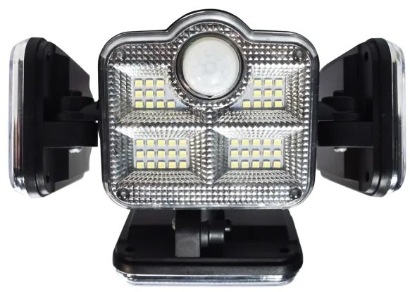 LED Solárny reflektor so senzorom pohybu a súmraku 30W/3,7V 2400 mAh IP47 + DO