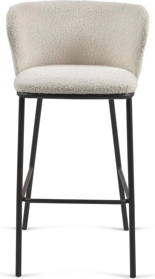 Biela barová stolička (výška sedadla 75 cm) Ciselia – Kave Home