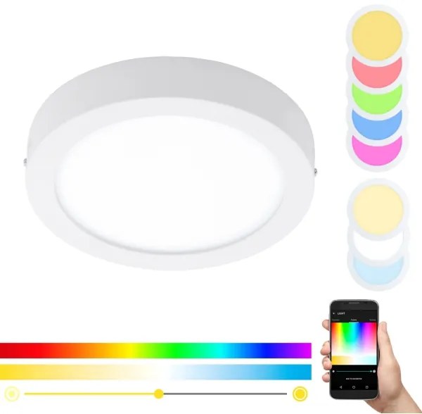 Eglo - LED RGBW Stlmiteľné stropné svietidlo FUEVA-C LED/21W/230V
