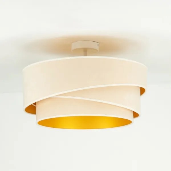 Duolla - Prisadený luster KOBO 1xE27/15W/230V pr. 45 cm krémová