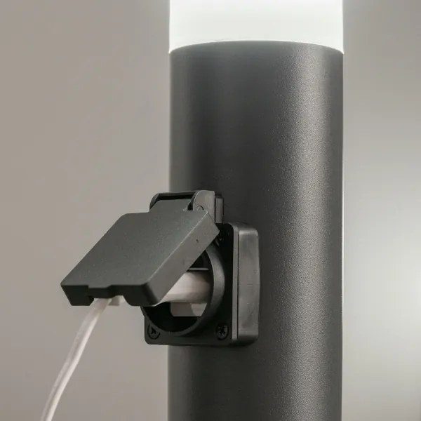 BRILAGI - Vonkajšie svietidlo so zásuvkou ELIA 1xE27/20W/230V IP44 50 cm antracit
