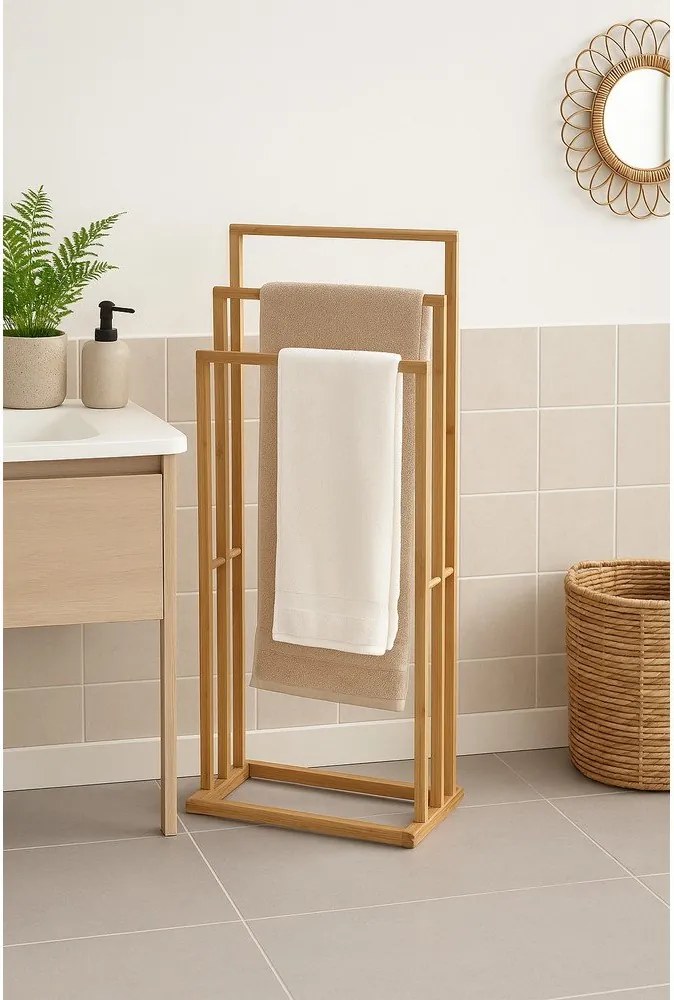 Bambusový stojan na uteráky v prírodnej farbe Elva – Bonami Essentials