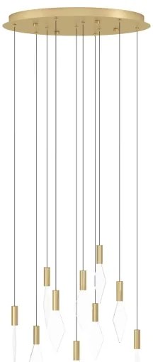 Eglo 390359-LED Stmievateľný luster na lanku MIRADOR 10xLED/3W/230V pr. 58cm zlatá