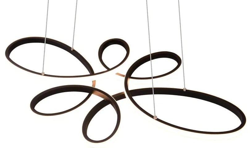 Čierne LED závesné svietidlo Fly – Trio