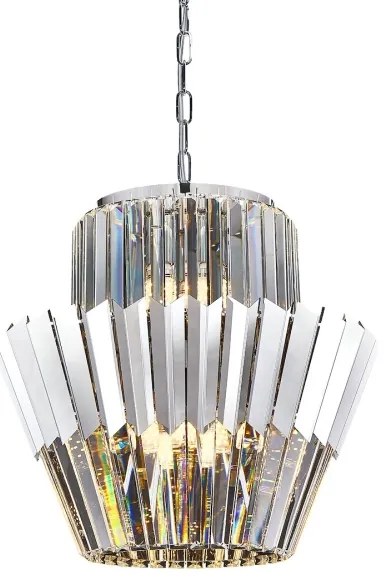 Luster na reťazi DONNA 9xE14/40W/230V pr. 45 cm matný chróm