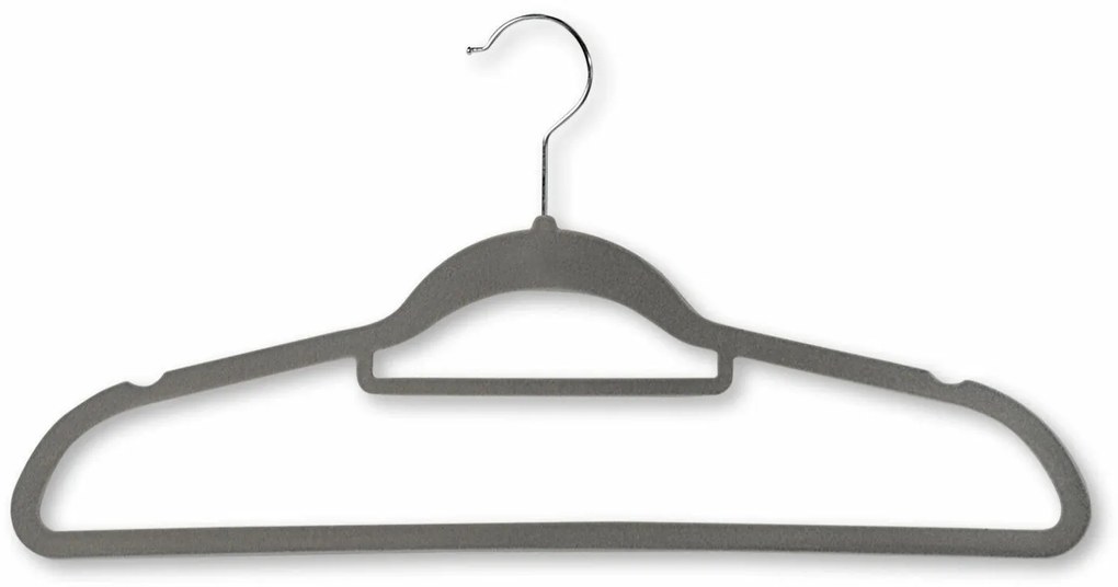 Kesper Vešiaky protišmykové, sada 6 ks, semišové sivé