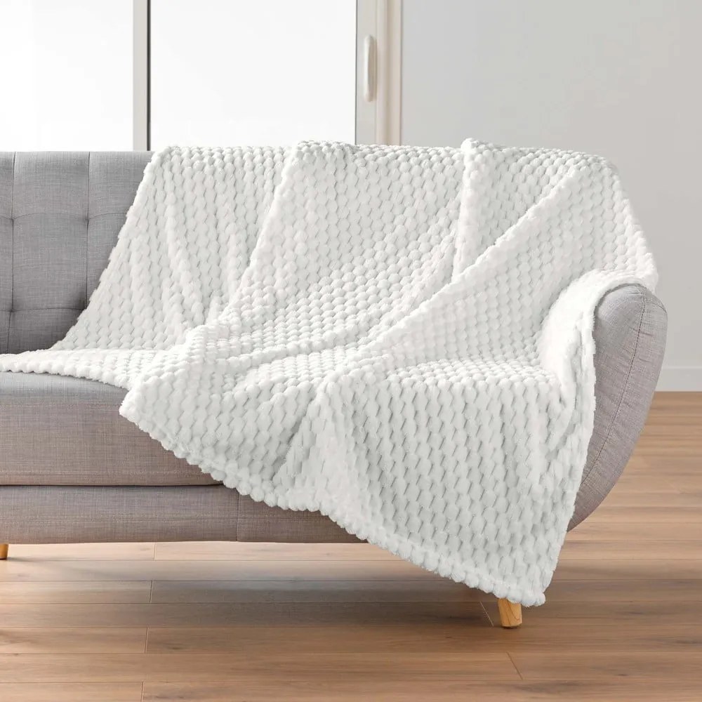 Krémová deka z mikroflanelu 125x150 cm Mini Frosty – douceur d'intérieur