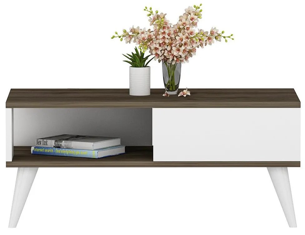 Konferenčný stolík Vavepu 2 (orech + biela) . Akcia -19%. Vlastná spoľahlivá doprava až k Vám domov. 1093162