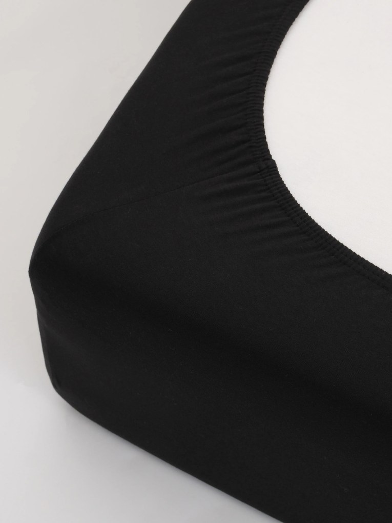Jersey plachta s elastanom Deluxe 120 × 200 cm – čierna