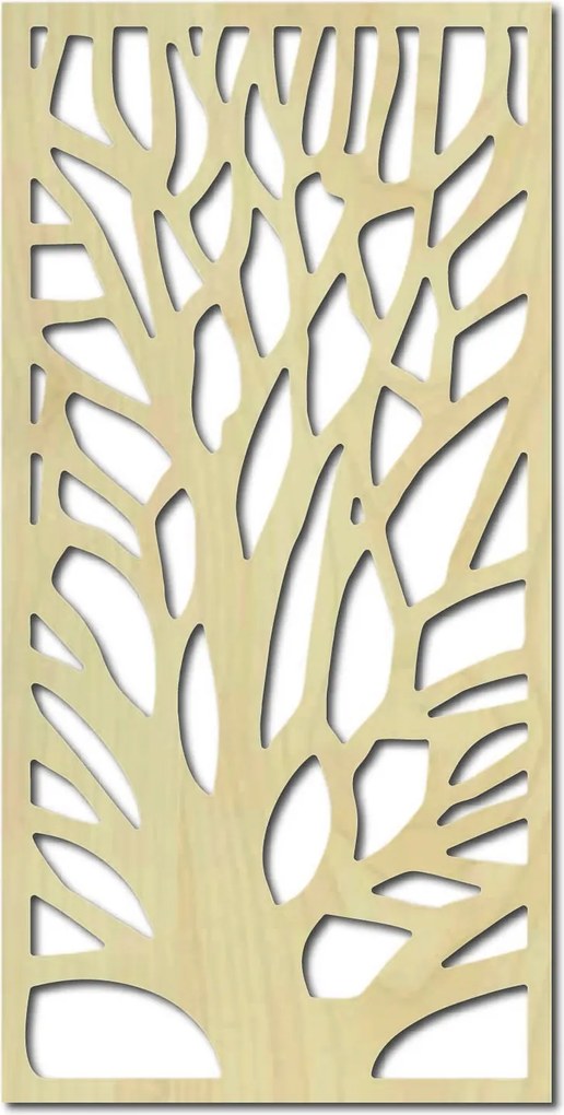 Drevený obraz - silueta konare stromu - GUTE: Preglejka - Čierna farba 40 x 20 cm 3898-43713 PR0290 HEU+