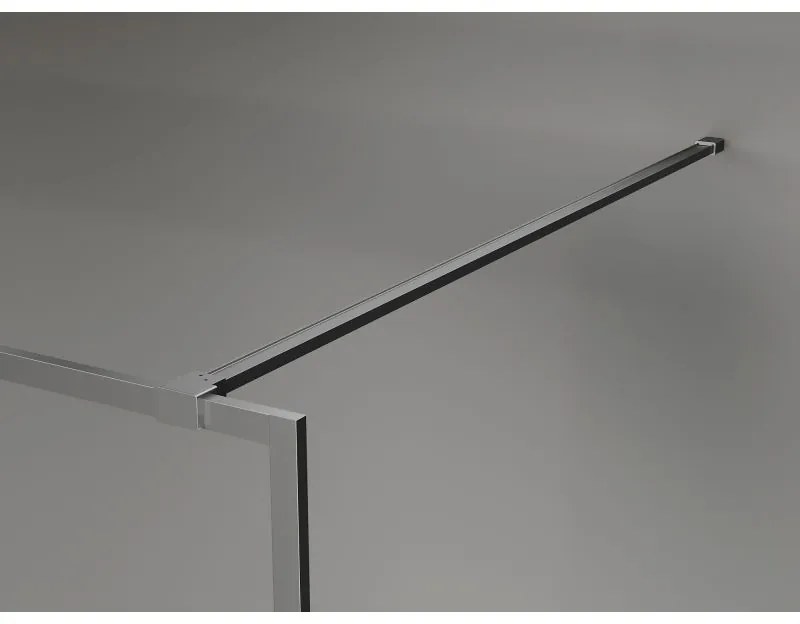 Mexen, Mexen Kioto-XF sprchová stena s rámom 80 x 202 cm, priehľadná 10 mm, pištoľový kov - 800-080-104-95-00-X