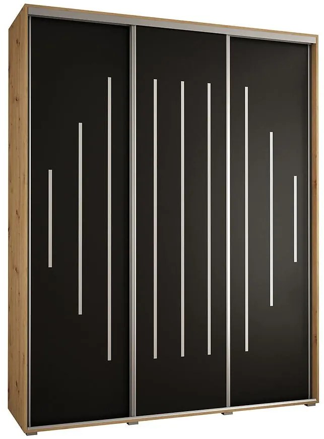 Skriňa 45 Canaris 12 200 artisan/čierna/silver