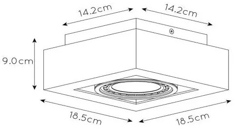 Lucide 09120/12/31 - LED Stmievateľné bodové svietidlo ZEFIX 1xGU10/12W/230V biela