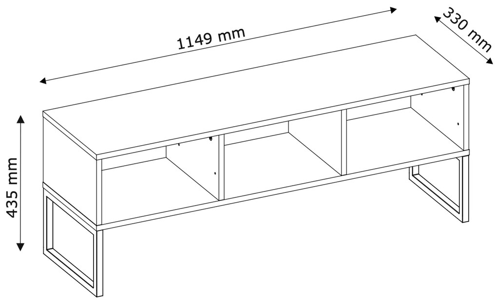 TV stolík Linea RTV 2S - biela