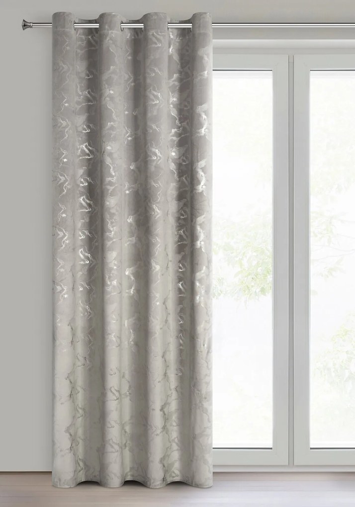 ZATEMŇOVACÍ ZÁVES NA KRÚŽKOCH RAJA 140X250 CM VZOROVANÁ