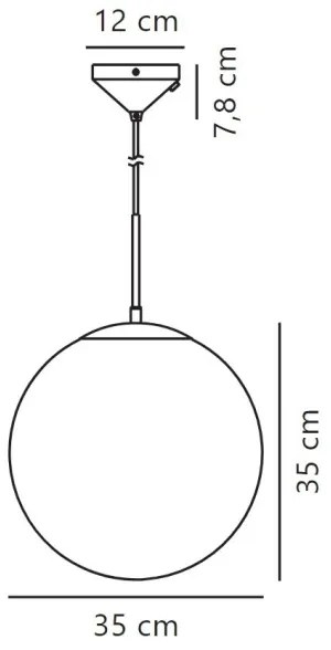 Nordlux - Luster na lanku GRANT 1xE27/25W/230V pr. 35 cm