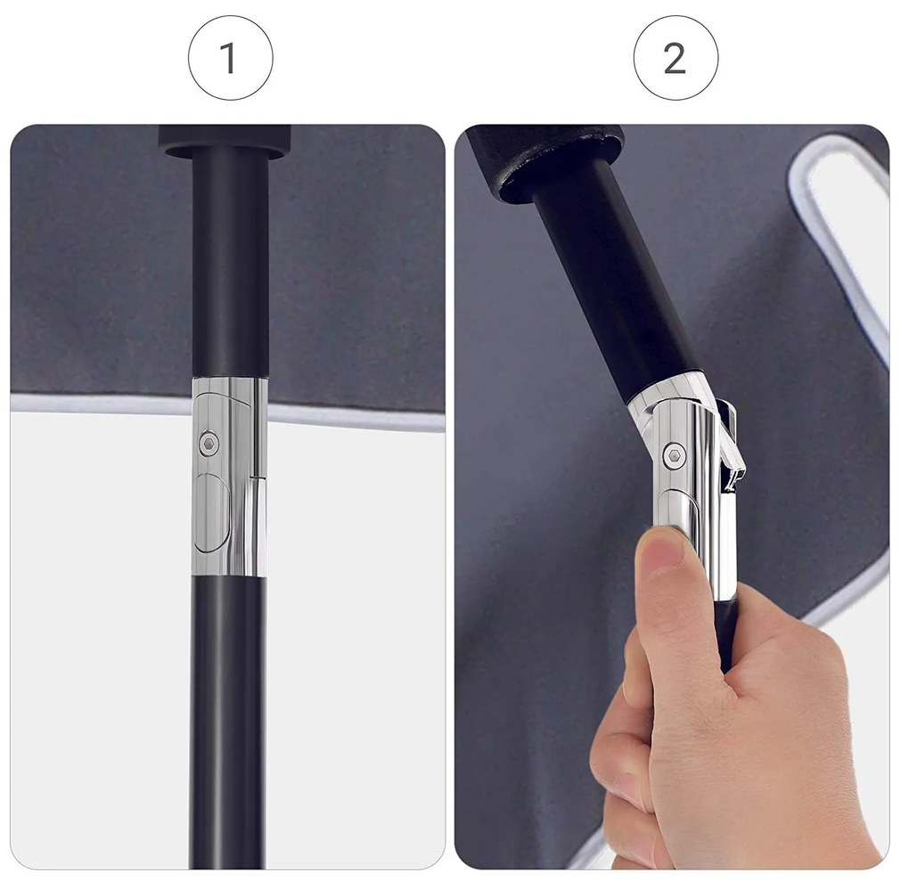 Záhradný slnečník Royal 200x125 cm sivý