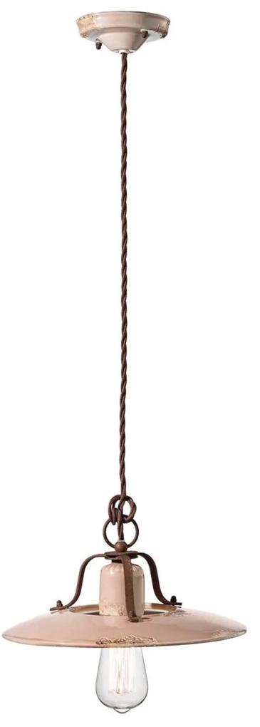 Keramická závesná lampa Giorgia 30 cm staroružová