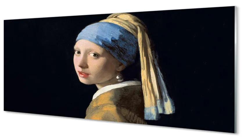 Obraz plexi Art dievča s perlou 120x60 cm