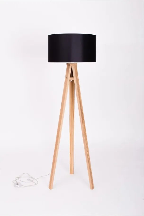 Čierna stojacia lampa Ragaba