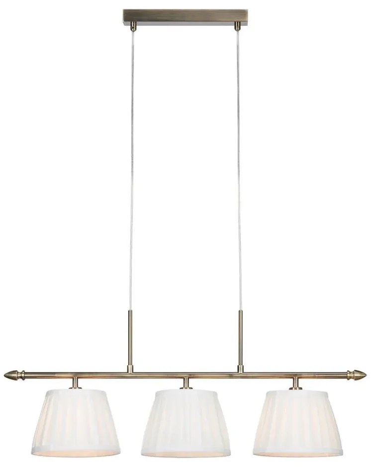 Markslöjd 108975 - Závesné svietidlo na lanku OXFORD 3xE14/40W/230V mosadz/biela