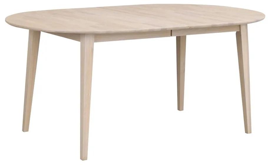 Svetlý oválny dubový rozkladací jedálenský stôl Rowico Mimi, dĺžka až 210 cm