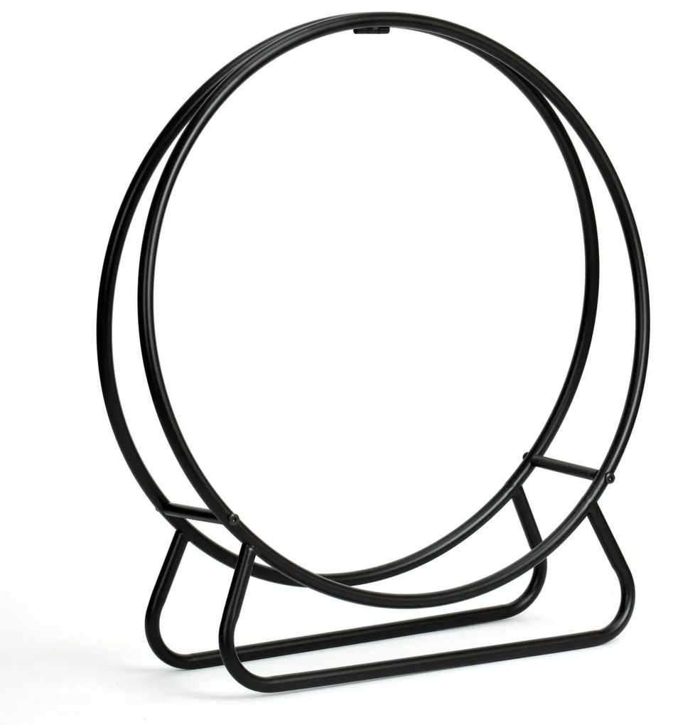 Kovový stojan na palivové drevo HOBRO čierny