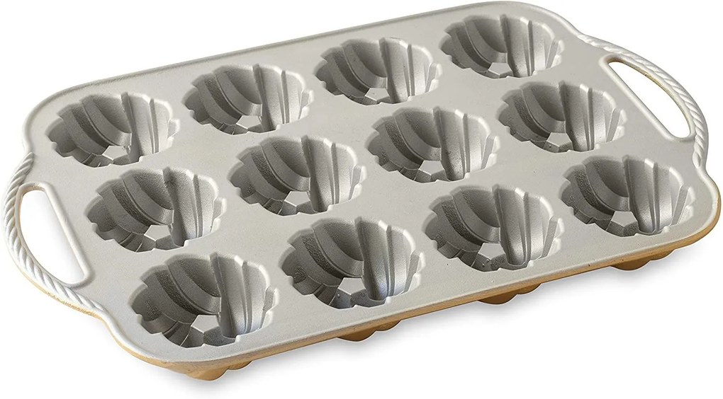 Nordic Ware Forma na 12 báboviček Anniversary 75th Propletené zlatá 0,85 l