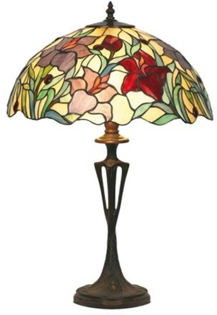 Stolná lampa Athina v štýle Tiffany